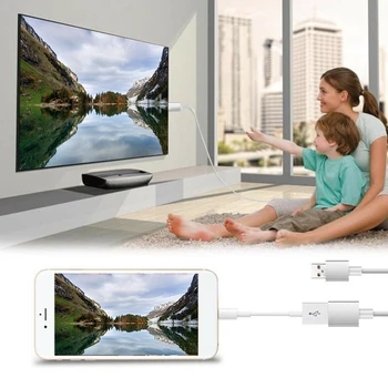 Žice HD Telefon, TV Dodatki Plug And Play Kabel 1080P Skladu Sinhronizacija Zaslon Tablet, Visoka Hitrost AV Adapter Za IPhone 6 7 8 X