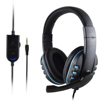 Žično Heavy Bass Gaming Slušalke Velike Naušniki zvočna Izolacija Podporo za Prilagajanje Glasnosti Z Mikrofonom Za PC Telefoni Zabava