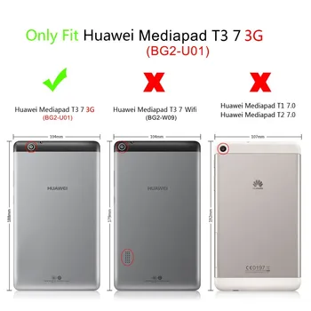 0,3 mm 9H HD Screen Protector za Huawei Mediapad T3 7.0 3G BG2-U01 BG2-U03 Ultra-tanek Jasno Kaljeno Steklo Odporno na Praske