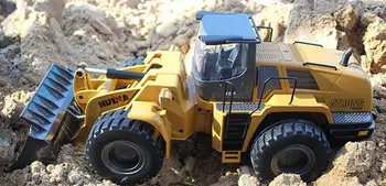 1:10 RC Avto Polno Funkcionalno Daljinski upravljalnik Prednji Nakladač Gradnje Traktor Kovinski Buldožer Igrača Lahko izkopljemo