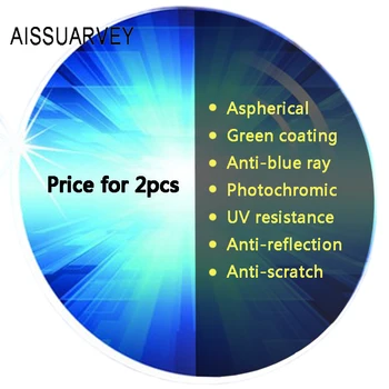 1.56 1.61 1.67 1.74 Asperical Photochromic Anti Modro Svetlobo, Optične leče, ki Računalnik Ščiti Recept Očala Leče Prehod