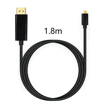 1,8 M USB 3.1 Tip C Display Port Kabel Vrh USB-C Moški-DP 4K60hz HDTV Adapter