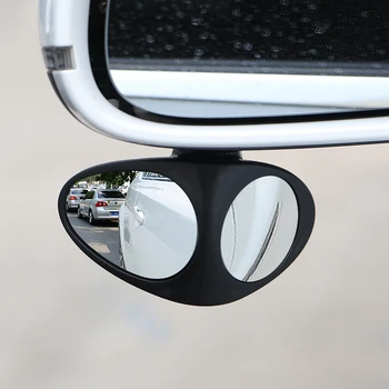 1 kos 360 Stopinj Vrtljiv 2 Strani Avto Slepa Pega Konveksno Ogledalo Automibile Zunanjost (Pogled od Zadaj) Parkirni Ogledalo Varnostni Dodatki