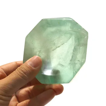 1 KOS Ročno izdelani srce / luna / leaf oblikovane naravne zelene fluorite quartz crystal skledo