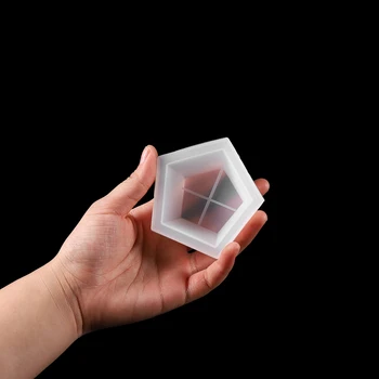 1 Nastavite Pentagon Obliko Škatla za Shranjevanje Silikonsko Plesni Škatle Nakit UV Epoksi Smolo Plesni DIY Nakit, Izdelava Dekor Orodja Dobave