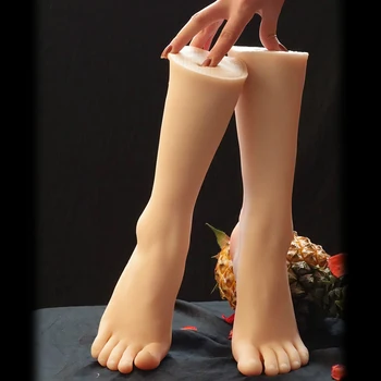 1 Par Veren Silikonski Noge Noge Ponaredek Stopala Ženski Manekenka Prikaže Čevlji Model Igrača