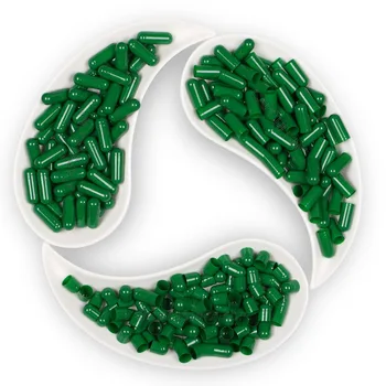 (10,000 kos/paket) Temno Zelena 0# Prazno Želatinastih Kapsul,Medicine Kapsula,Ločeni ali Združeni kapsula