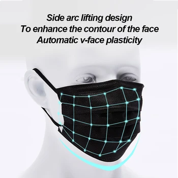 10-200pcs Črno Masko za Enkratno uporabo Masko 3 Plast Prahu Zaščitne Maske mondmasker Umetnih, sintetičnih vlaken, filtrirna Dihanje mascarillas