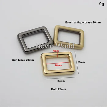 10-50 6 kosov barve 5 velikost kovinskih kvadratnih sponke za torbico vrečko pasu nastavljiva sponke verige torba za pribor deli