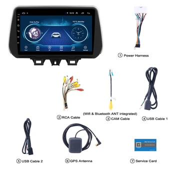 10 palčni HD zaslon na Dotik, Android 10 Avto Multimedijski Predvajalnik, GPS Za 1Hyundai ENCINO kona/Tucson 2018 2019 Bluetooth