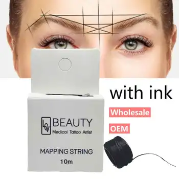 100 kozarcev OEM Kartiranje pre-ink niz za Microblading Eyerbow Položaja Barvanje Linije Pol Permanentni Makeup Merjenje Nit