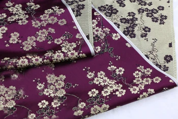 100cmx75cm Vijolično Wintersweet barvana preja braocade žakarske tkanine, tapiserija, saten žakarske tkanine modne tkanine DIY oblačila
