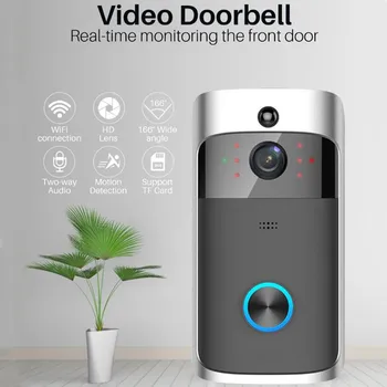 1080P WiFi Video Zvonec Tuya Smart Zvonec Varnostne Kamere Vrata s PIR Motion Detect Twoway Interkom Alexa Doorbells Google