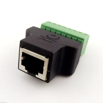10pcs Ethernet RJ45 Ženski Vijačni priključki 8 Pin CCTV Digitalni DVR Ac Priključek