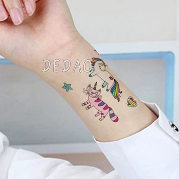 10pcs Otroci Tatoo Začasne Tetovaže, Risanka Samorog Konj Ponaredek Tattoo Nalepke Nepremočljiva Tatto Art Tattoo Roko, Roko Na Otroka, Fant