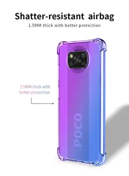 10Pcs/veliko 2020 Nov Telefon Primeru Za Xiaomi Poco X3 X2 F2Pro Mi 10Ultra Gradient Pisane Mehko Jasno Kritje Za Redmi 9 9A 9C 10X 5G