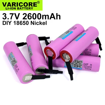 10PCS/veliko VariCore Original 18650 3,7 V 2600mAh baterija za ponovno polnjenje ICR18650-26F baterije za Industrijsko uporabo,+DIY Niklja
