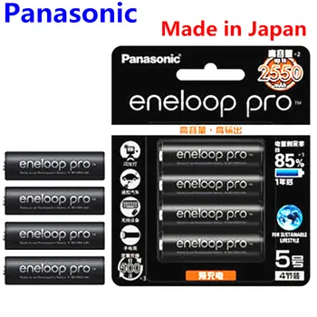 12PCS/VELIKO Panasonic Eneloop Originalne Baterije Pro AA 2550mAh 1,2 V NI-MH Fotoaparat Svetilka Igrača Vnaprej Napolnjene Baterije za ponovno Polnjenje