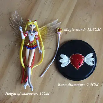 16 cm Sailor Moon S Krili Vroče Ukrepanje Številke Modela Igrača Anime Perifernih Torto Dekoracijo Zbirka Igrača, Lutka Darila Za Otroke