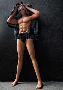 170 cm TPE Moški Sex Lutka Atletske Trebušne Mišice Ljubezen lutka z 18 cm Dildo Penisa za Ženske ali Gej Orodje Sex Igrača Za Homoseksualne