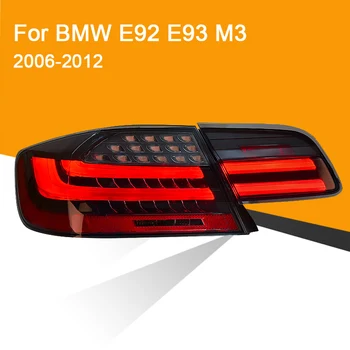 1Pair LED Rep luči za BMW E92 E93 M3 330 335 2006-2012 Rdeče Prekajene Black LED Rep Lučka Obračanja Signal Zavorna Luč Povratne Svetlobe