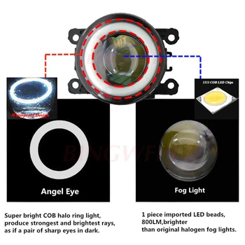 1pair (Levi+Desni), Angel Eye H11 LED meglenke Za Citroen berlingo C3 C4 C5 C6 C-Crosser, Xsara Picasso
