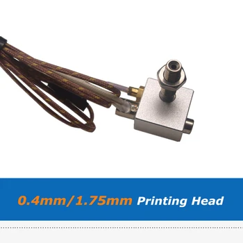 1pc 3D Tiskalnik Deli 0,4 mm 1.75 mm Šoba Hotend + Termočlen + Ogrevanje Cevi Kabel se Uporablja Za Makerbot Replicator 2