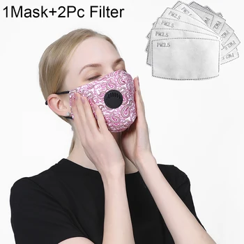 1Set Tiskanja Odraslih Bombaž Masko Proti Prahu Dnevno Masko Dih Filter aktivno oglje Črna Usta Masko Moških Večkratno uporabo Maske