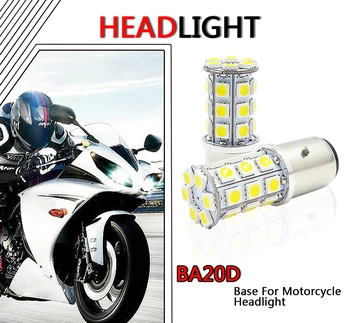 1x 1,2 W/3.5 W Motocikel BA20D H6 4300K Smerniki Visoko-Nizko Dvojno Žarek Svetlobe Žarnice Žarnica 6V Motocikel Pomožne Luči Led Smerniki
