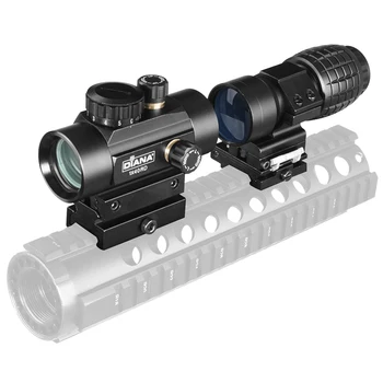 1x40 Riflescope Taktično Red Dot Področje Pogled Lov Holografski Zelena Pika Pogled 3x Lupo kombinacija
