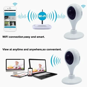 2.0 MP HD IP Kamere Pametnega Doma 1080P Wifi Kamera Podporo Amazon Alexa googlova Domača stran Glasovni Nadzor dvosmerni Audio Alarm Baby Monitor