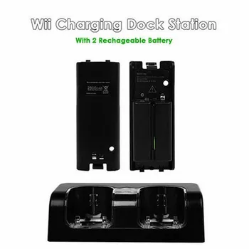 2/4 Za Nintendo Wii Remote Controller Polnjenje Dock Postajo Za Polnjenje Baterije Pack+ Polnilnik Dock Za Wii U Gamepad