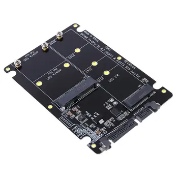 2 V 1 M. 2 B+M Ključ Mini PCI-E ali mSATA SSD, da SATA III vmesniško Kartico za Celoten Msata SSD/ 2230/2242/2260/22x80 M2