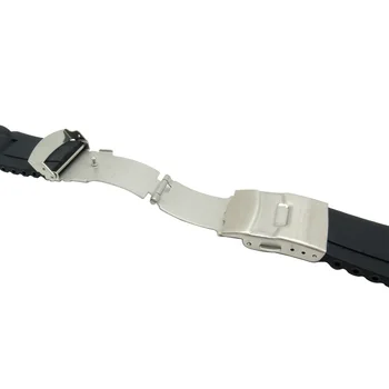 20 mm 22 mm 24 mm Silikonske Gume Potapljač Silikonski Loka Watch Trak Za EQW-M710L z Zložljivo Zaponko iz Nerjavečega Jekla Sponke