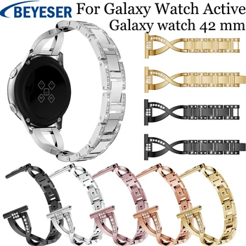20 mm, iz Nerjavnega Jekla Watchband za Samsung Galaxy Watch aktivna 2 Javnost Trak Manšeta Za Samsung Prestavi šport S2 watch Band
