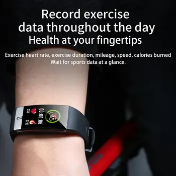 2020 E66 Pametno Gledati Moške Srčni utrip Watch Zapestnica Merjenja Temperature Smartwatch Fitnes Tracker Za Apple IOS