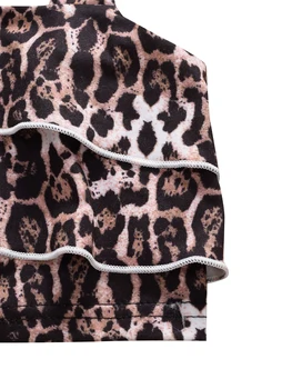 2020 Modnega Jeansa, Obleke za Malčke Baby Dekleta brez Rokavov Leopard Rastlinske telovnik Vrhovi Hipster Jean Hlače Hlače Poletna Oblačila, ki