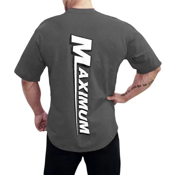 2020 moške telovadnice T-shirt ohlapna fitnes gibanje bodybuilding ulica priljubljena gibanja T-shirt moški T-shirt top 10 barv