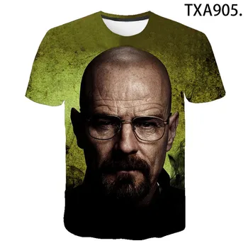 2020 Nov Modni Breaking Bad T Srajce za Moške, Ženske, Otroke, Heisenberg 3D Tiskanih Kul Tee Kratek Rokav Vrhovi Fant Dekle Otroci T-shirt