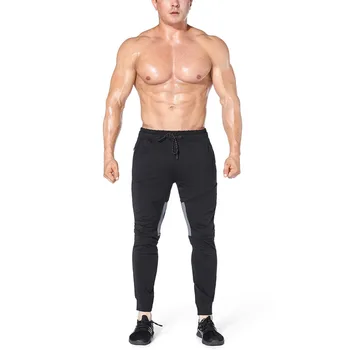 2020 Nov Tek, jogging hlače za moške telovadnici fitnes sweatpants jogger moške mode za šivanje barva tesen jogging hlače SIVE