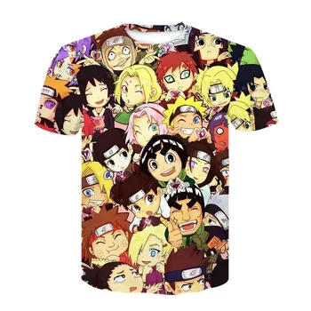 2020 Nova moška T-shirt 3D, Anime Naruto T-shirt za Moške in Ženske Otrok Kratek Rokav Kul Tee Moda Priložnostne Poletje Fantje in