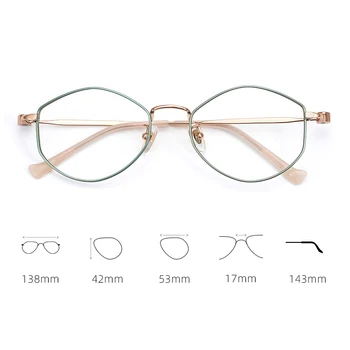 2020 Nova Ženska Očala Iz Titana Okvir Ženske Letnik Luksuzni Elegantno Recept Kratkovidnost Optična Očala Okvir Poligon Za Očala