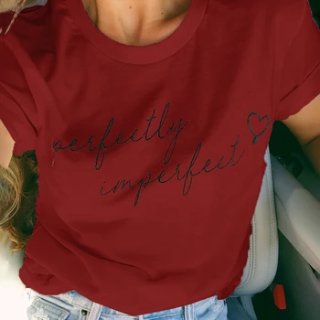 2020 Nove Ženske Bele Tshirt Priložnostne Pismo Tiskanja Osnovne Majice za Ženske Poletje Preprost, Kratek Rokav Dekle Dame Vrhovi Srce