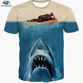 2020 NOVO 3D Tiskanih Plaži moška T-Shirt Risanka Fantasy Hip-Hop-Shirt Poletje Osvežujoč Priložnostne T-Shirt Živali Nekaj Majica Vrh