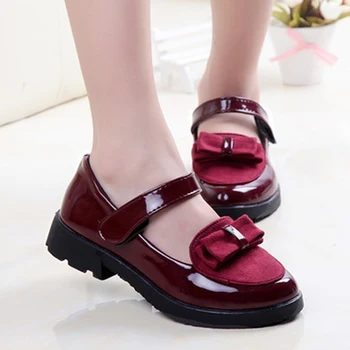 2020 pomlad jesen otroci solid klasična princesa čevlji za otroke usnje Retro čevlji dekleta stranka čevlji velikost 27-37