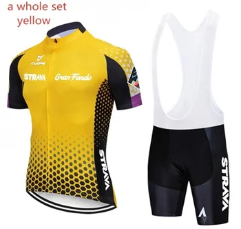 2020 STRAVA Kolesarjenje Oblačila /Cestni Kolo Nositi Dirke Oblačila Quick Dry Moški Kolesarski Dres Komplet Ropa Ciclismo Maillot