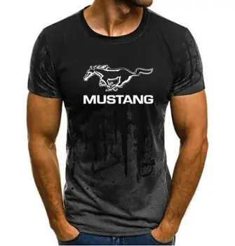 2020 za Mustang T-shirt Moški Gradient Barve, Kratek Rokav Beefy Mišice Osnovne Trdna Bluzo Tee Shirt Priložnostne tshirt Poletje W