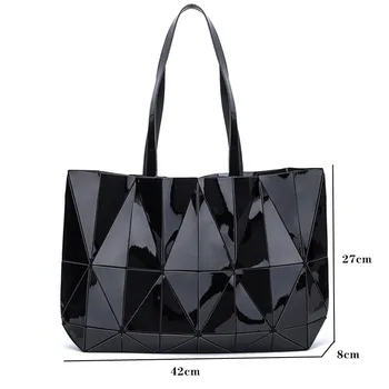 2021 Diamond geometrijske holografski vrečko, Velike zmogljivosti, ženska torba Ženske elegantno torbico Modne blagovne Znamke nakupovanje tote vrečko