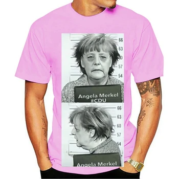 2021 Moda Bombaža T-shirt Angela Merkel Fahndungsfoto Fahndungsfoto Nsa Nato Ue A176 m? Nner Marke Clothihng Topo