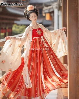 2021 orientalski obleko hanfu plašč tradicionalni kitajski han tang stari eleganten plašč ženske šifon tang hanfu nastavite ples nositi obleko